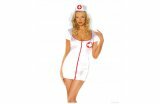 2 Pc Nurse Short Sleeve Mini Dress & Hat O/s