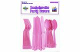 Bachelorette Party Pecker Utensils - Pink Set Of 24