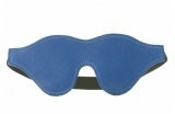 Blue Leather Fur Blindfold